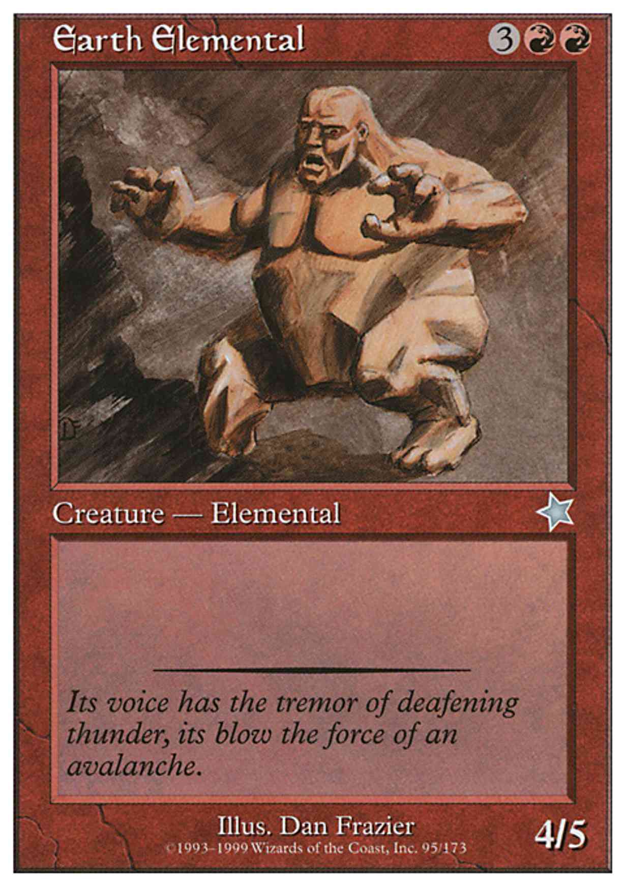 Earth Elemental magic card front