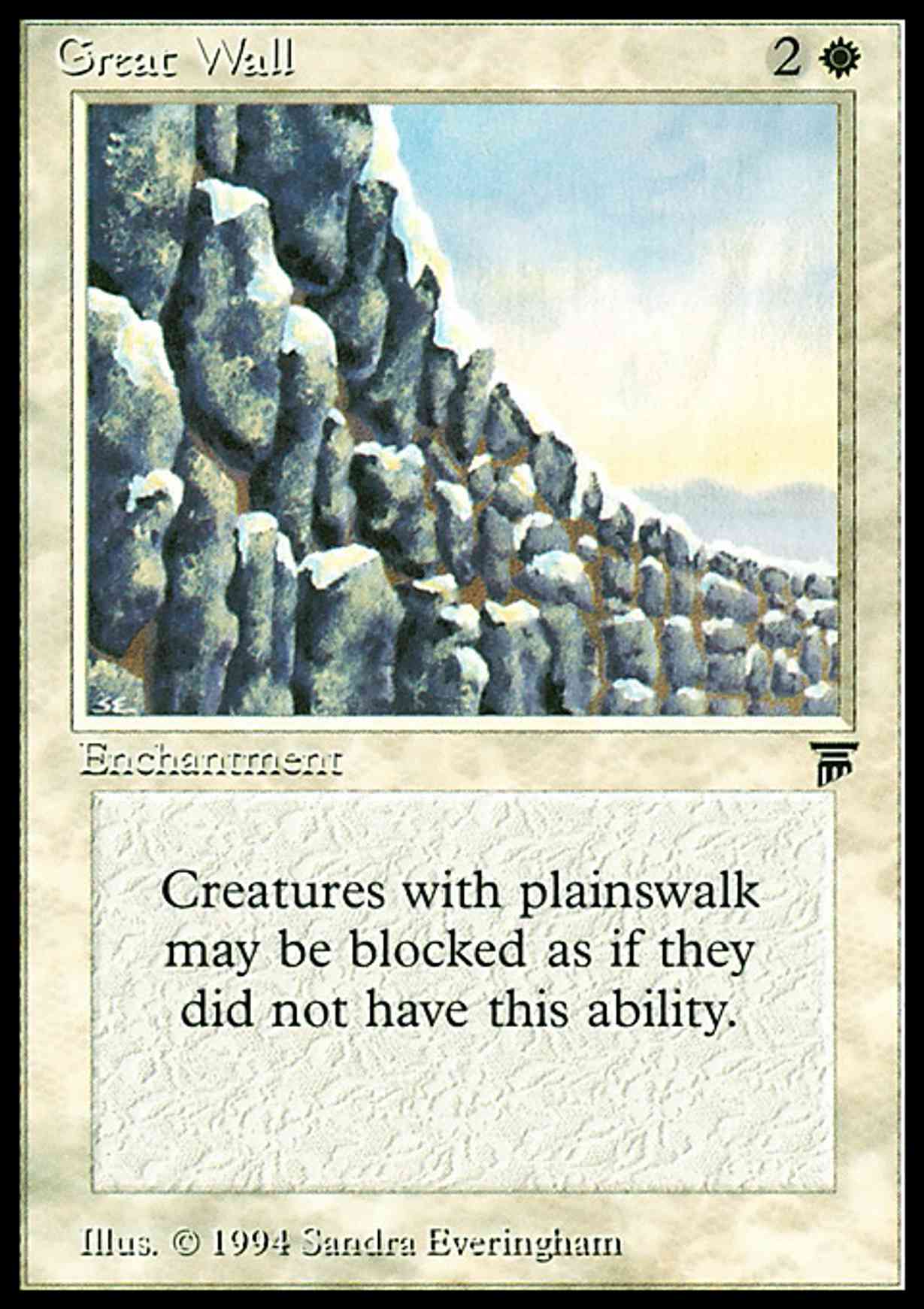 Great Wall magic card front