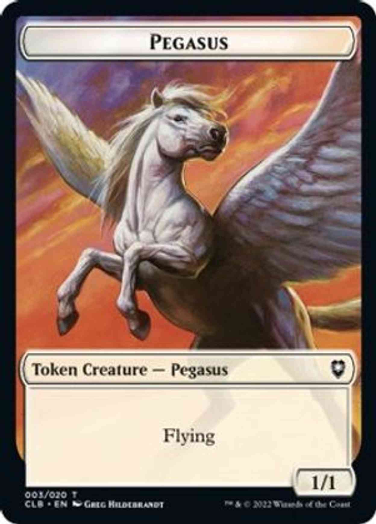 Pegasus Token magic card front