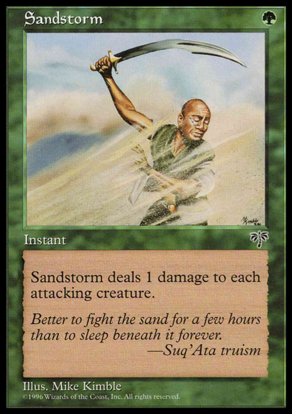 Sandstorm magic card front