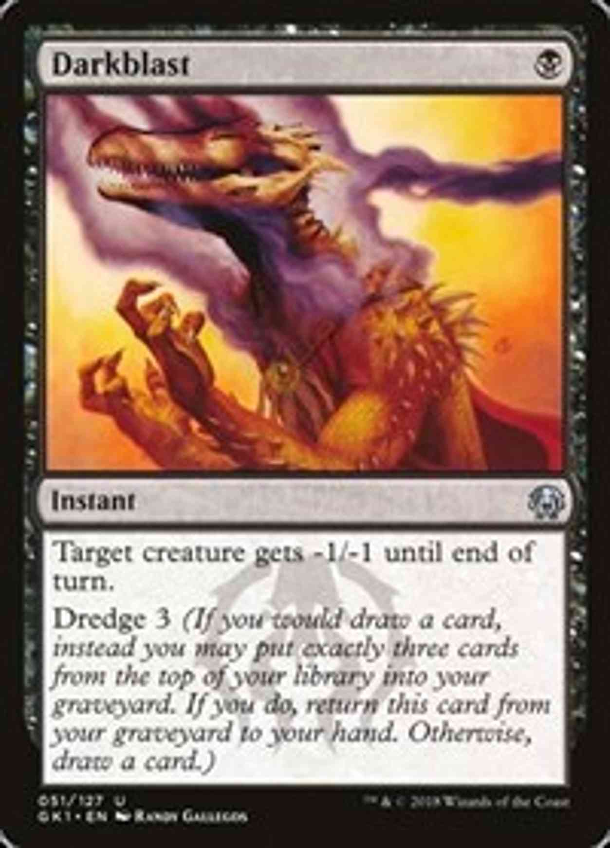 Darkblast magic card front