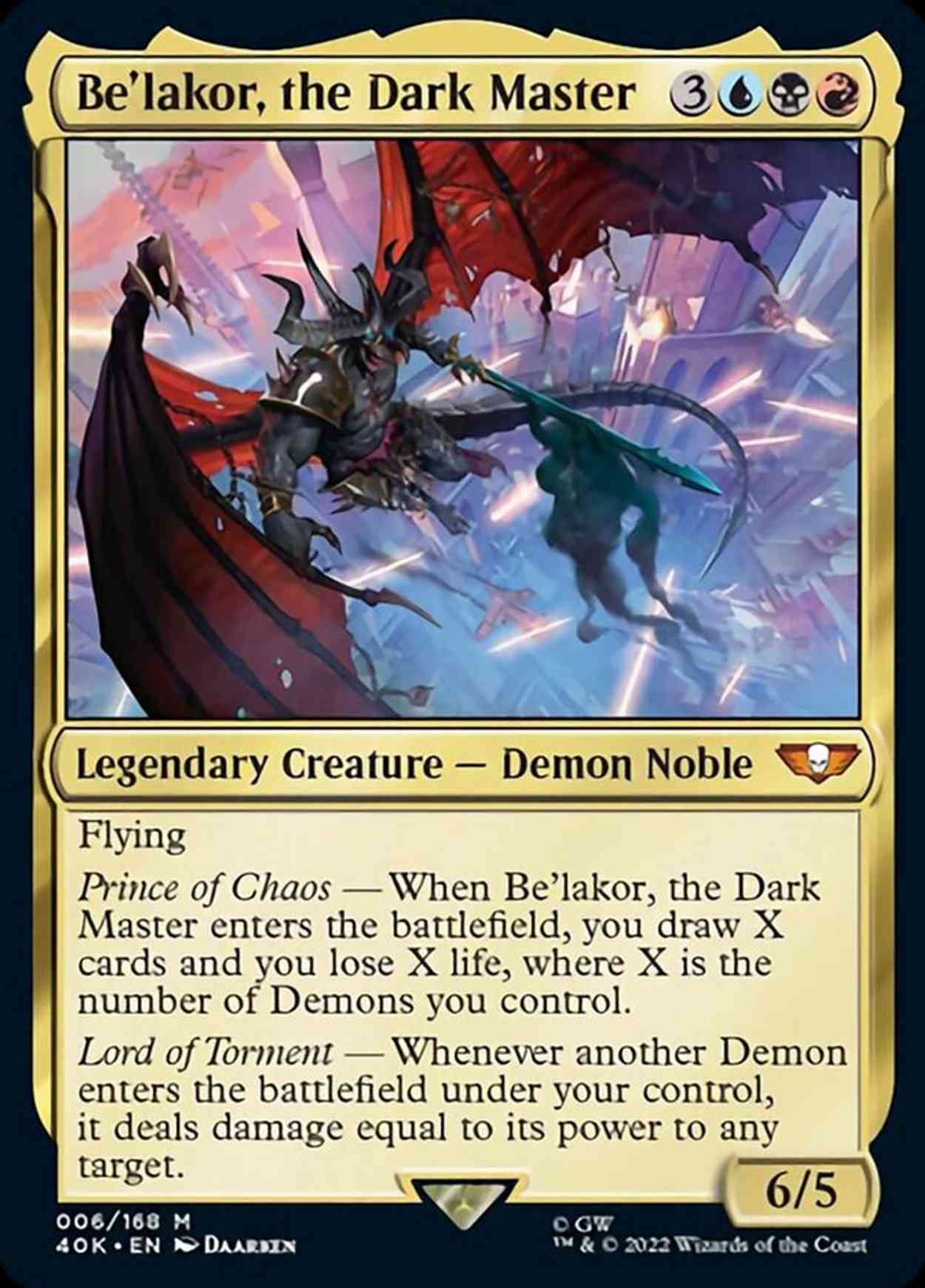 Be'lakor, the Dark Master magic card front