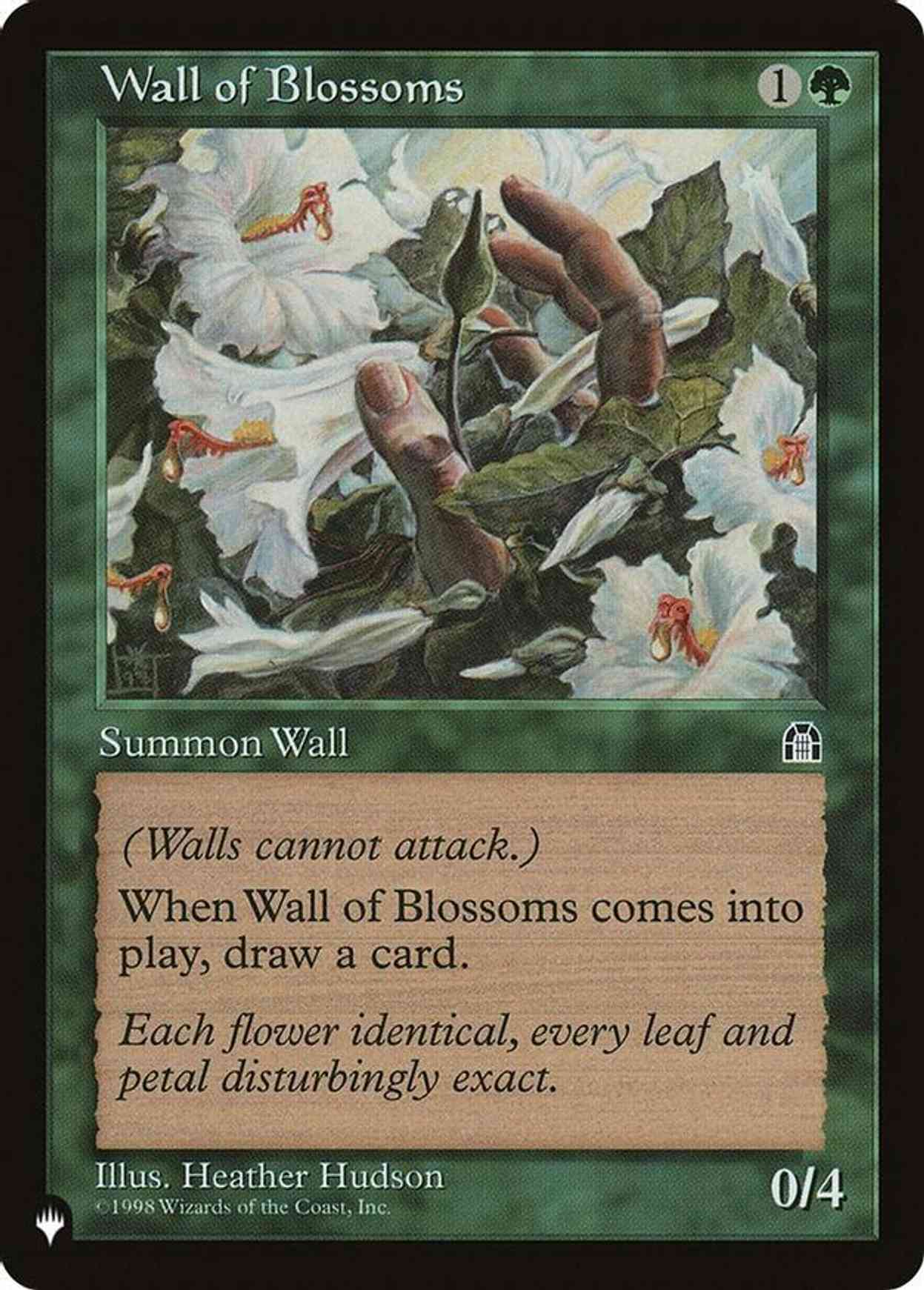 Wall of Blossoms magic card front