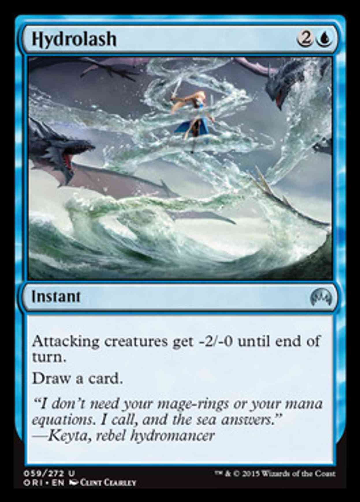 Hydrolash magic card front