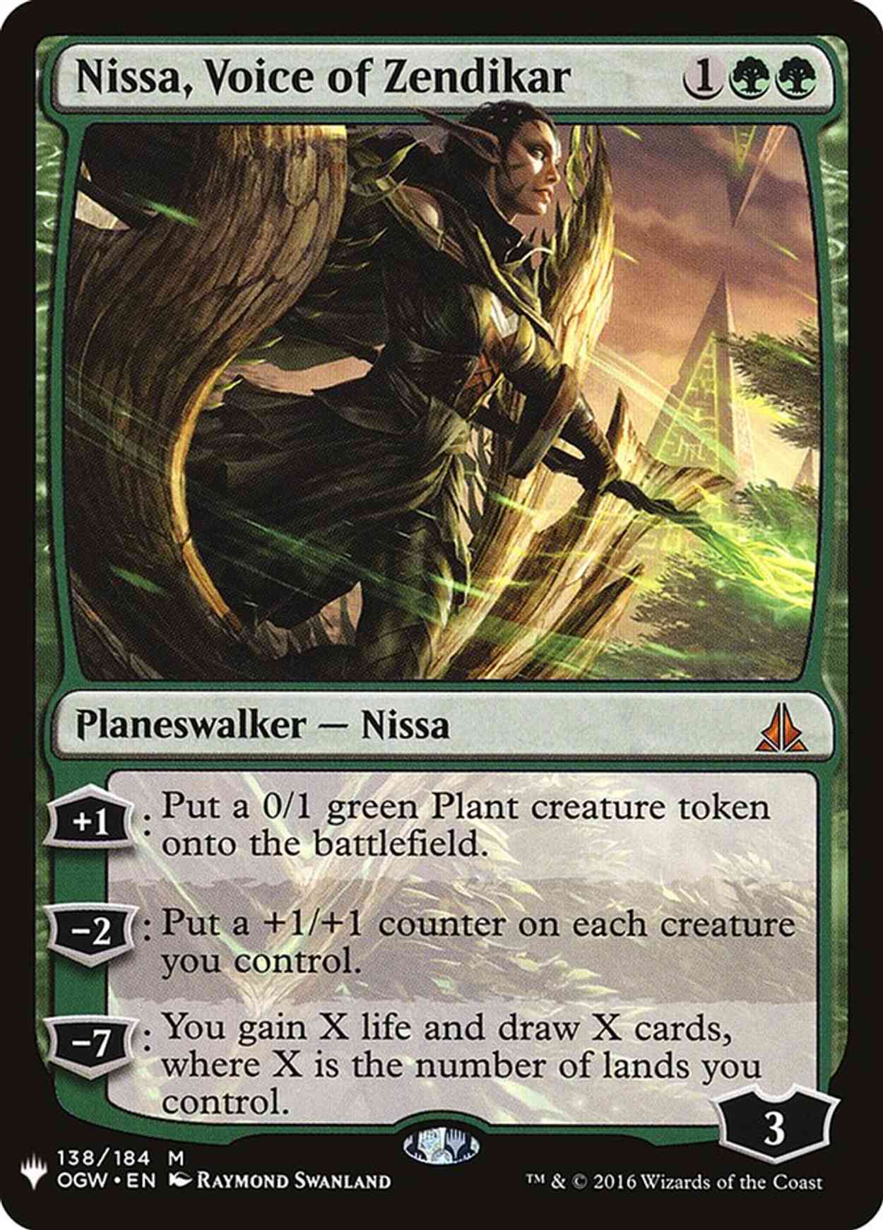 Nissa, Voice of Zendikar magic card front