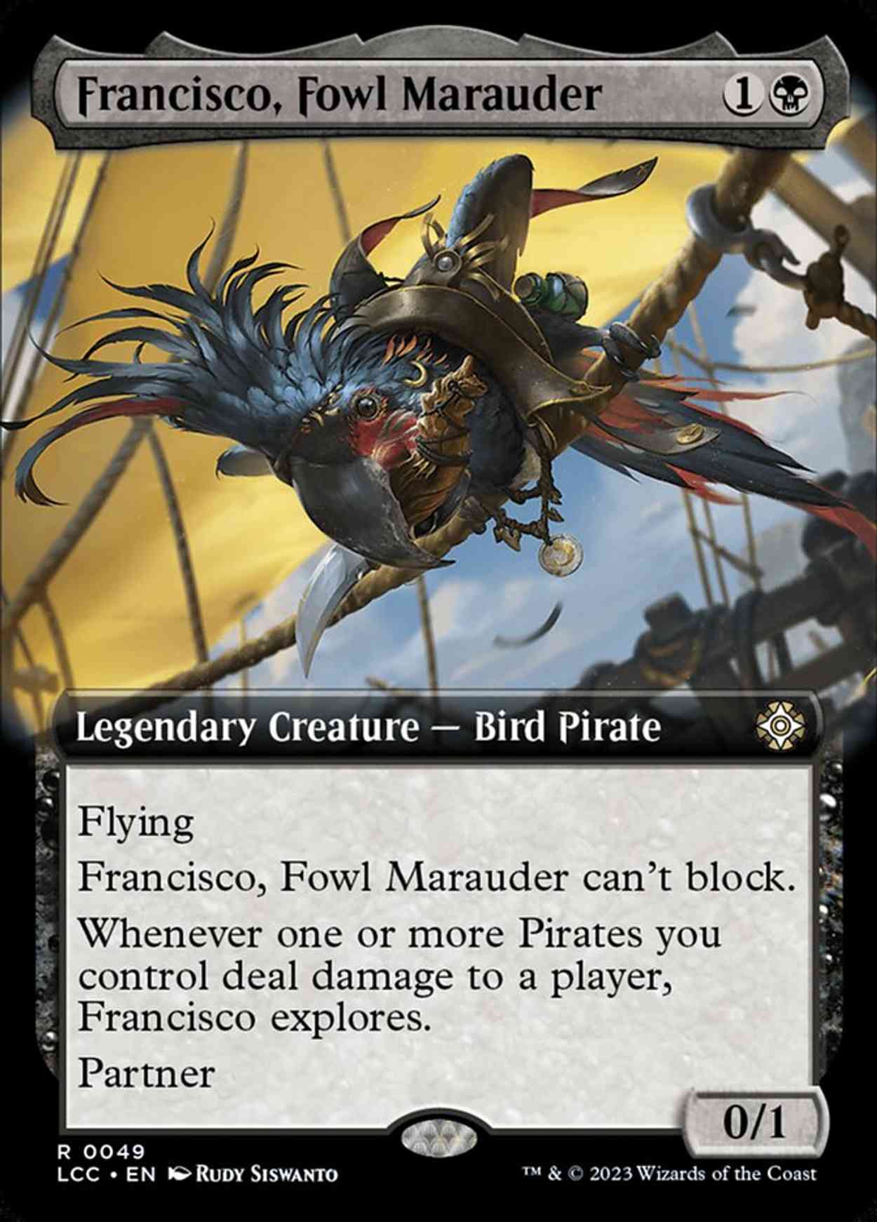 Francisco, Fowl Marauder (Extended Art) magic card front