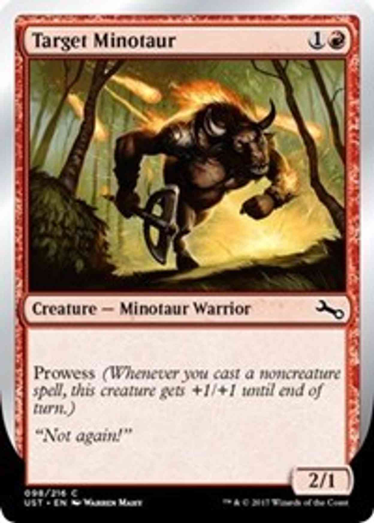Target Minotaur (C) magic card front