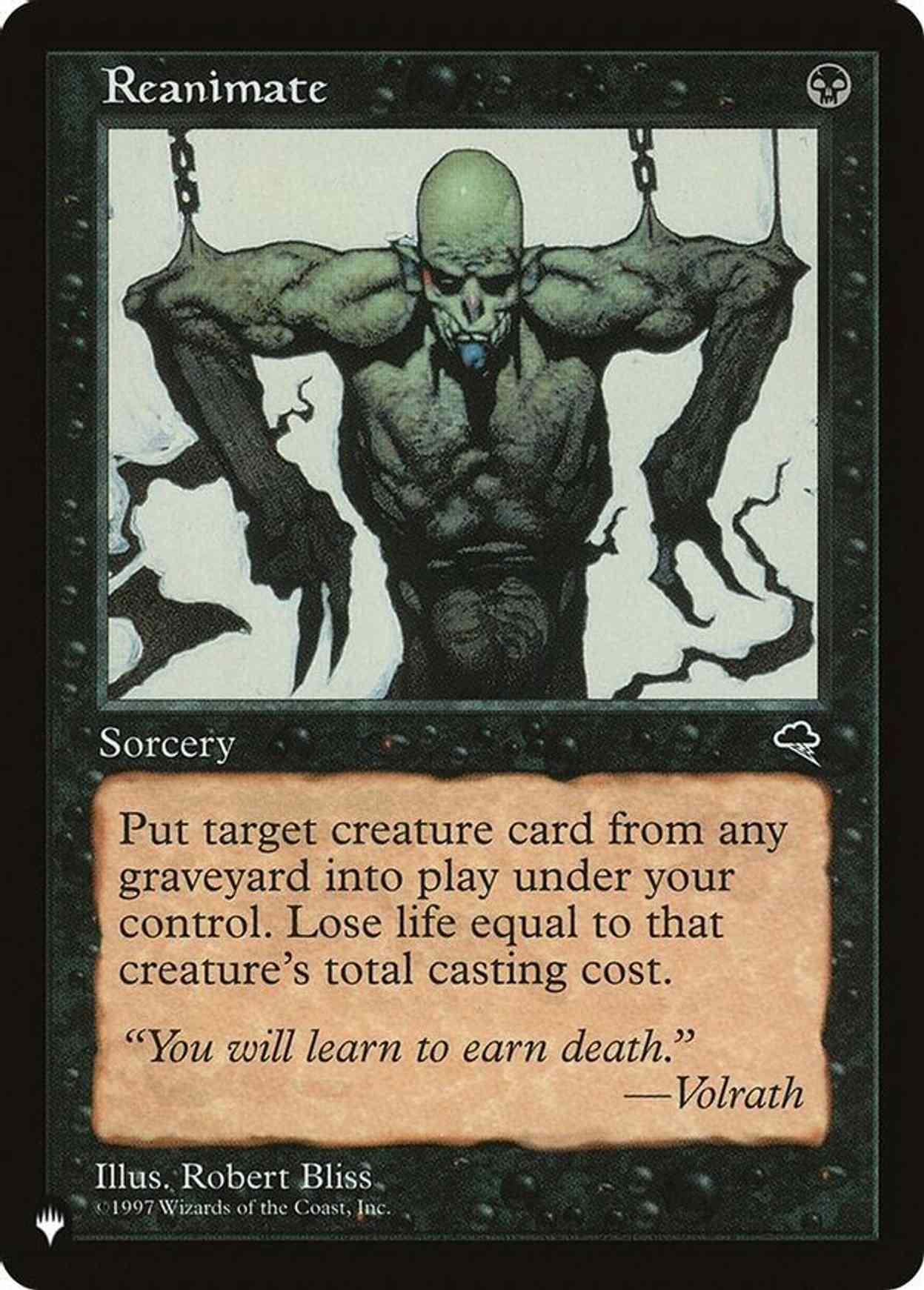 Reanimate magic card front