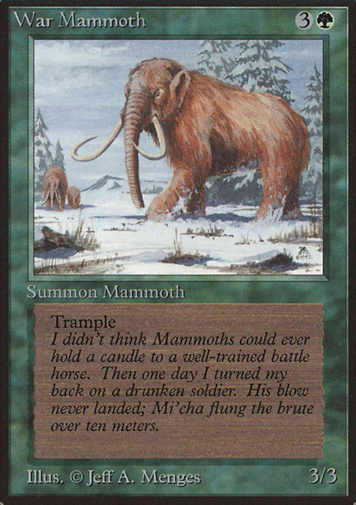 War Mammoth magic card front