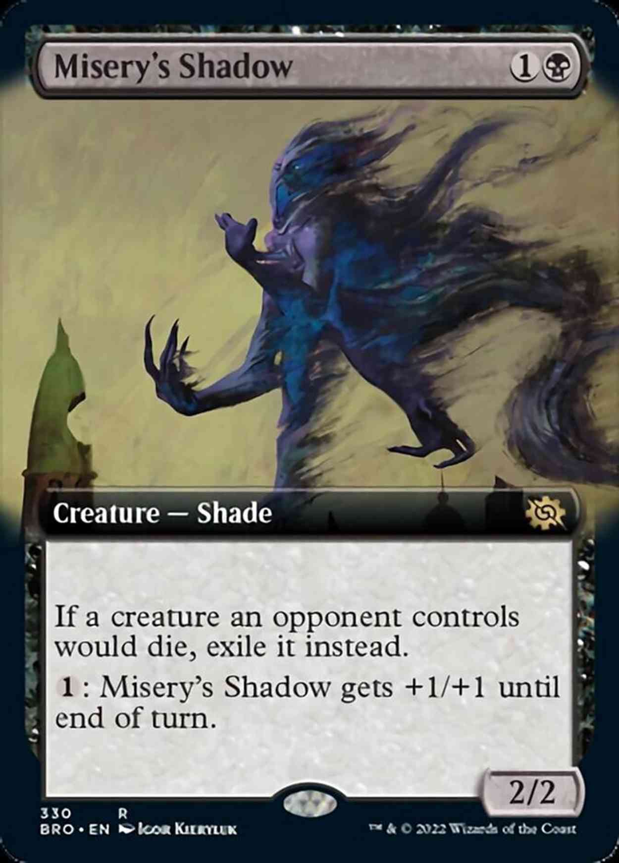 Misery's Shadow (Extended Art) magic card front