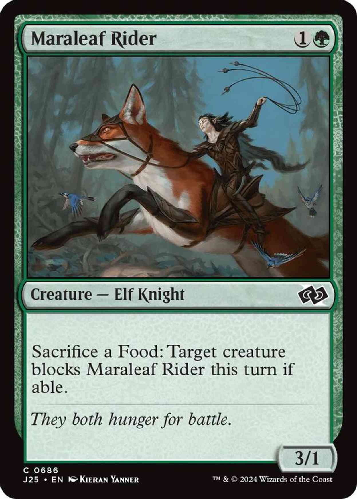 Maraleaf Rider magic card front