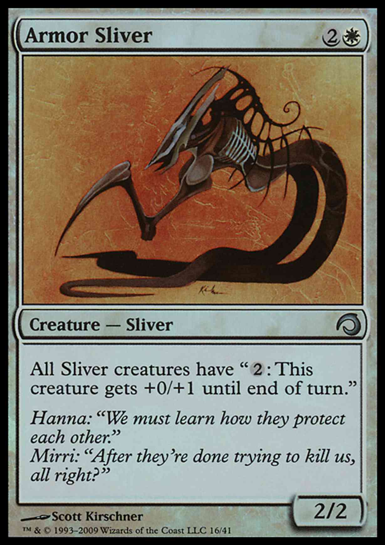 Armor Sliver magic card front