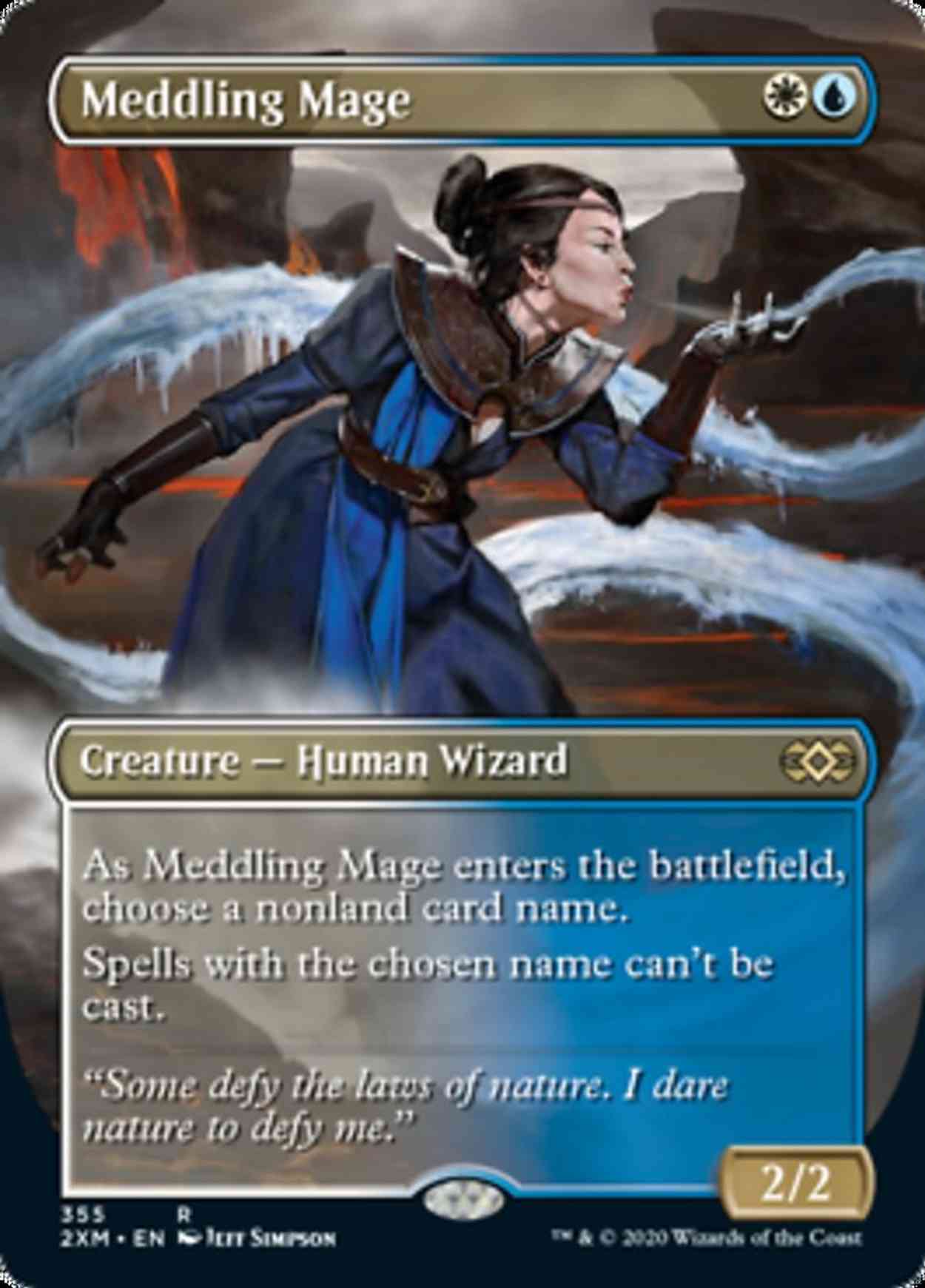 Meddling Mage (Borderless) magic card front