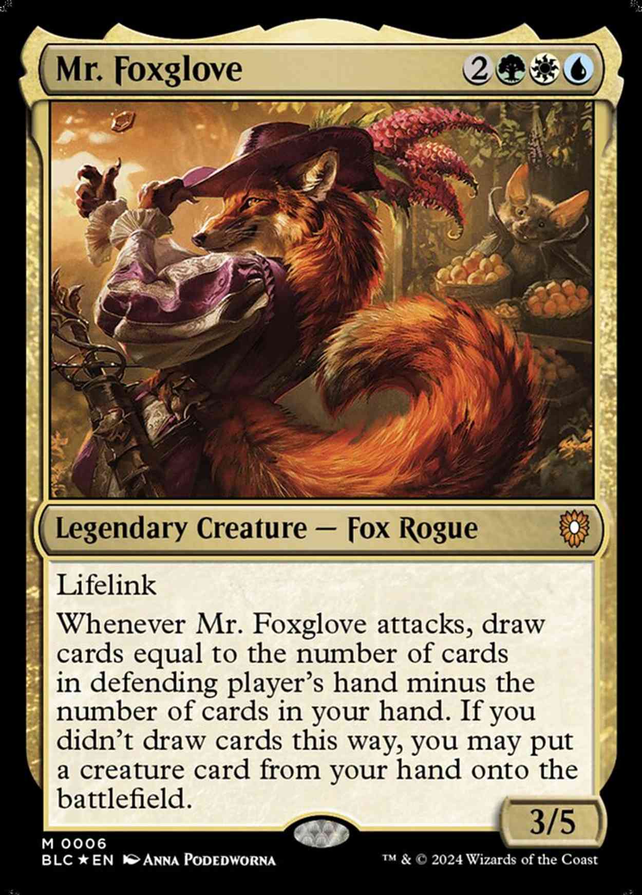 Mr. Foxglove magic card front