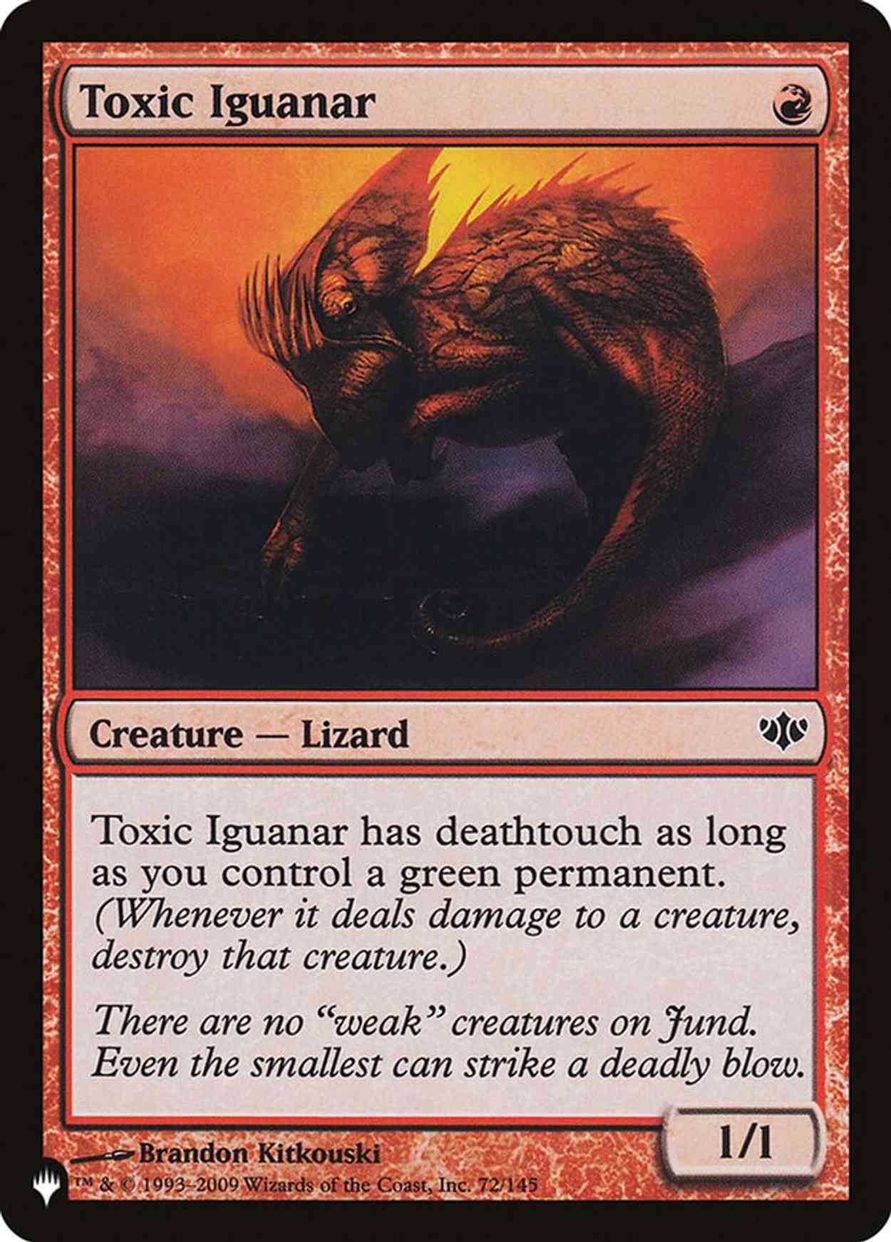 Toxic Iguanar magic card front