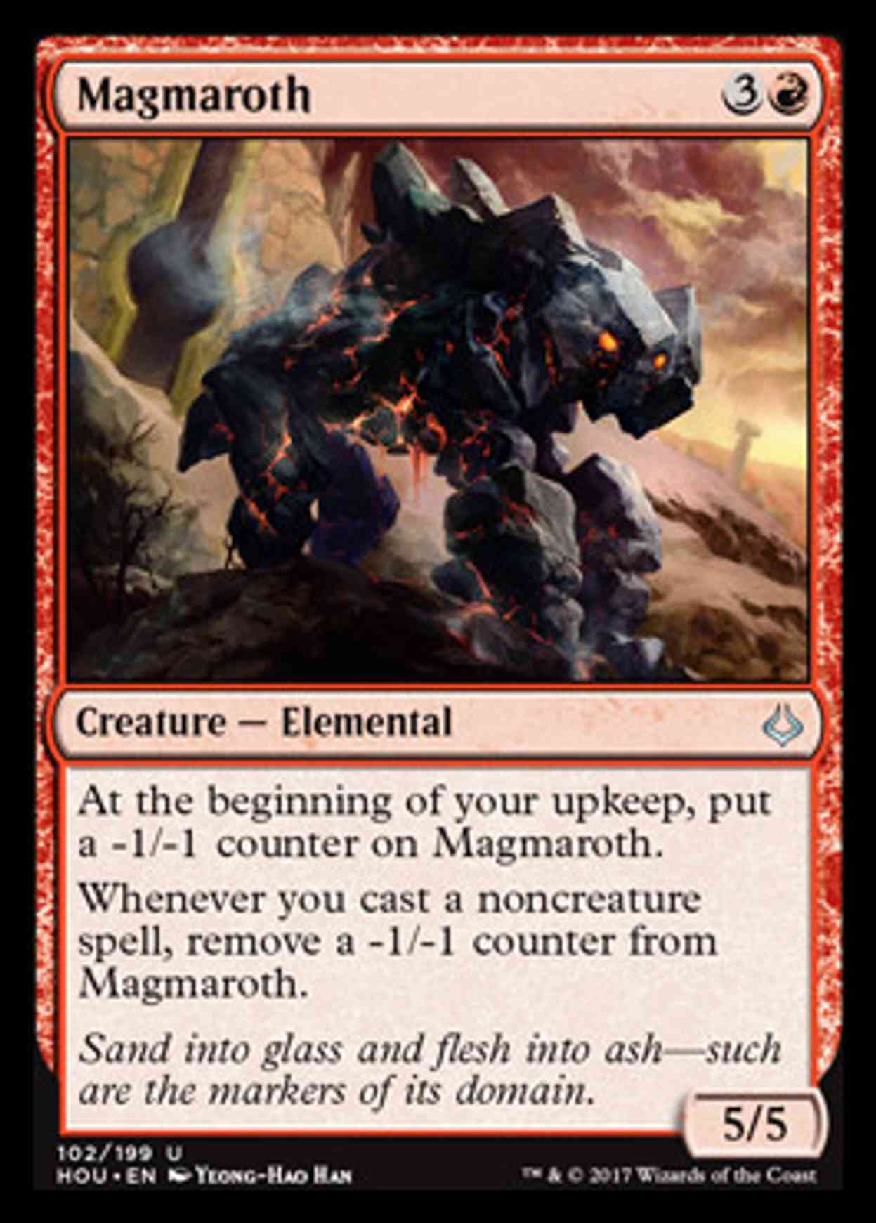 Magmaroth magic card front