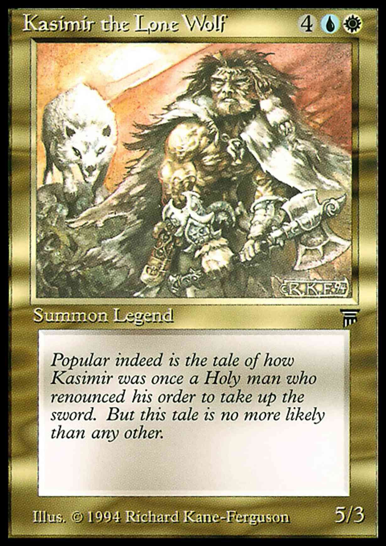 Kasimir the Lone Wolf magic card front