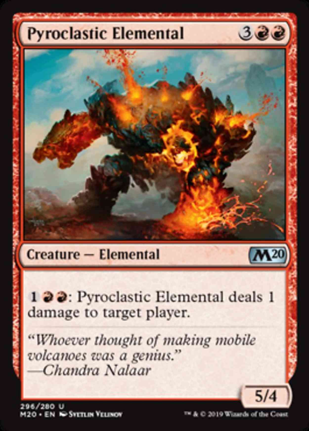 Pyroclastic Elemental magic card front