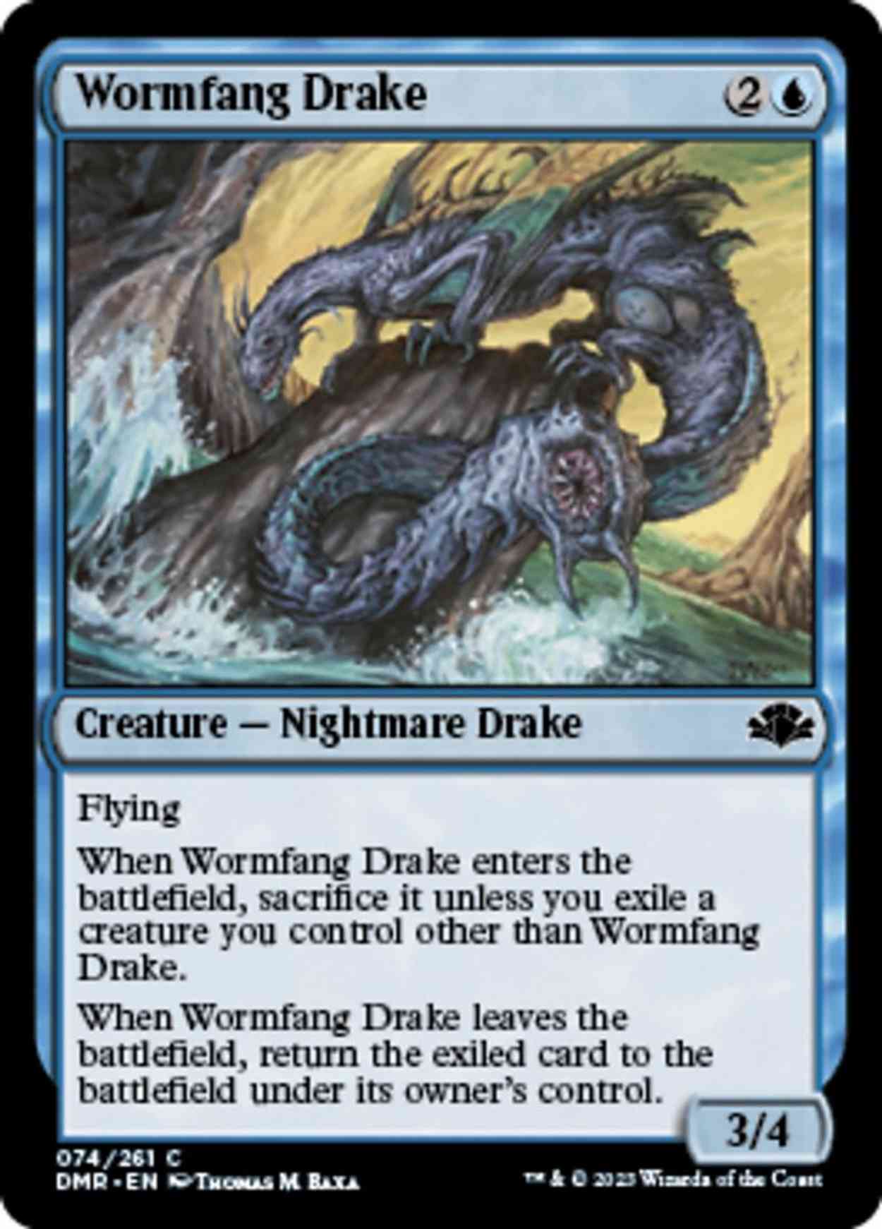 Wormfang Drake magic card front