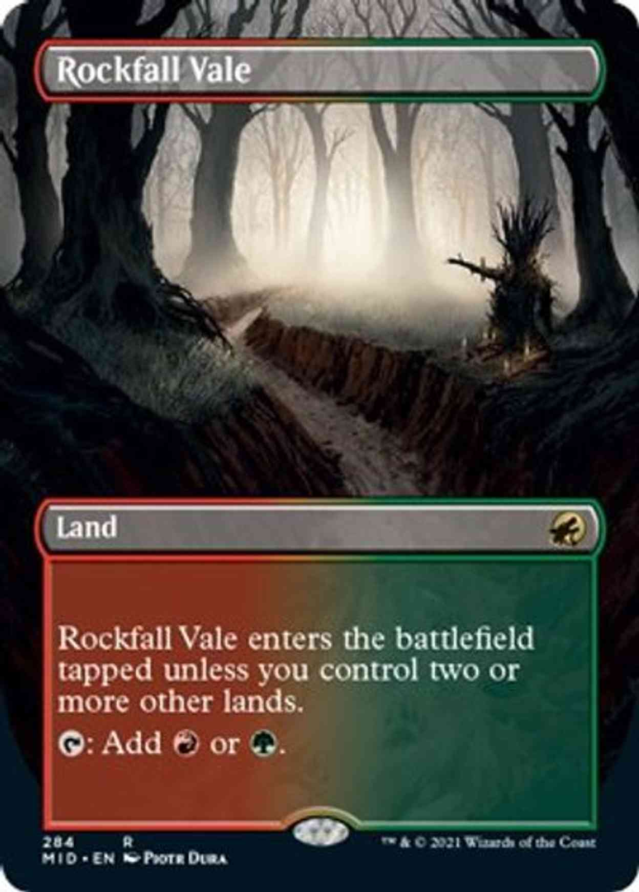 Rockfall Vale (Borderless) magic card front