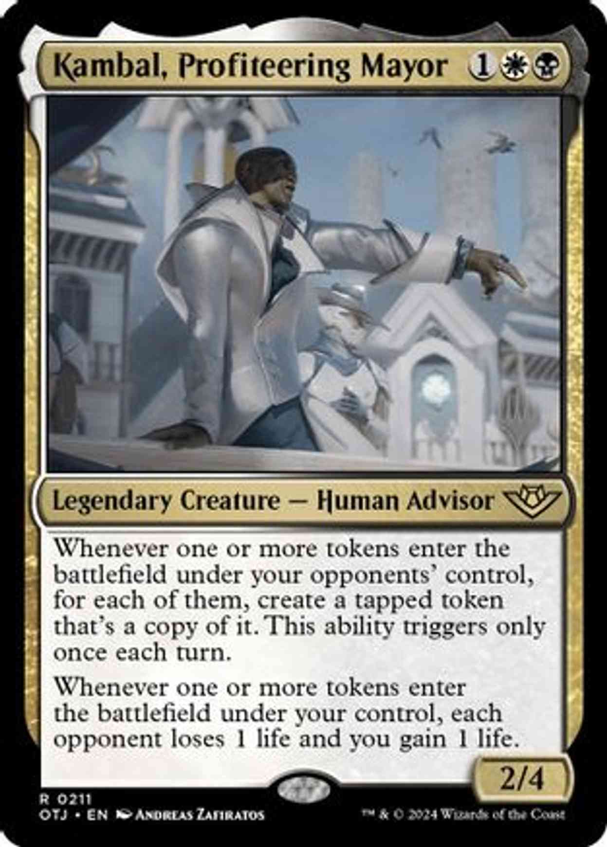 Kambal, Profiteering Mayor magic card front