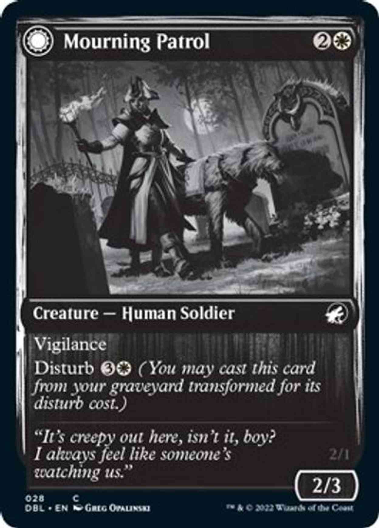 Mourning Patrol magic card front