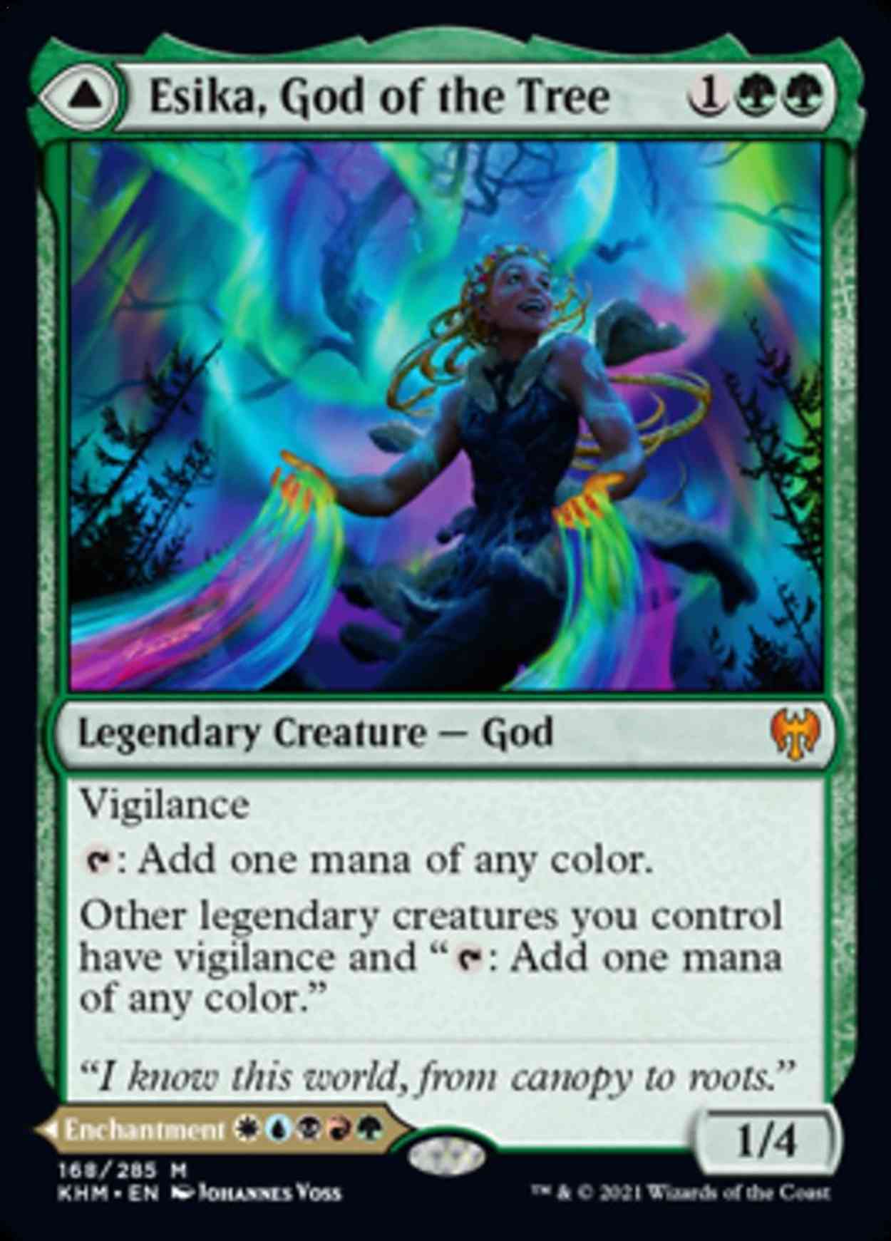 Esika, God of the Tree magic card front