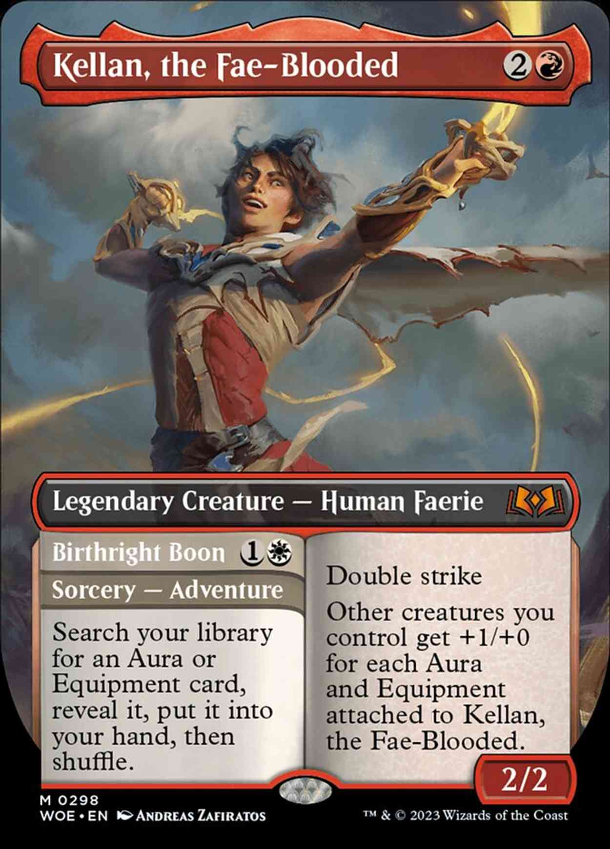 Kellan, the Fae-Blooded (Borderless) magic card front