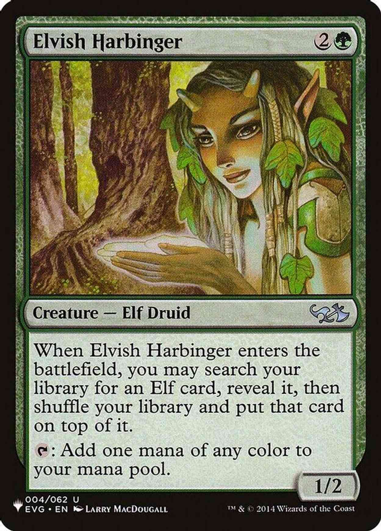 Elvish Harbinger magic card front