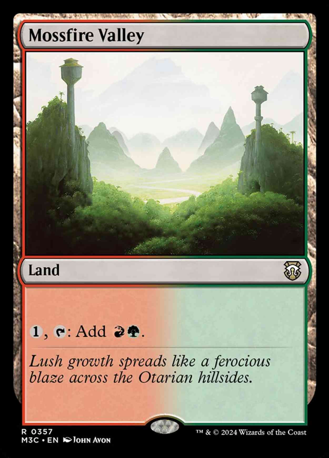 Mossfire Valley magic card front