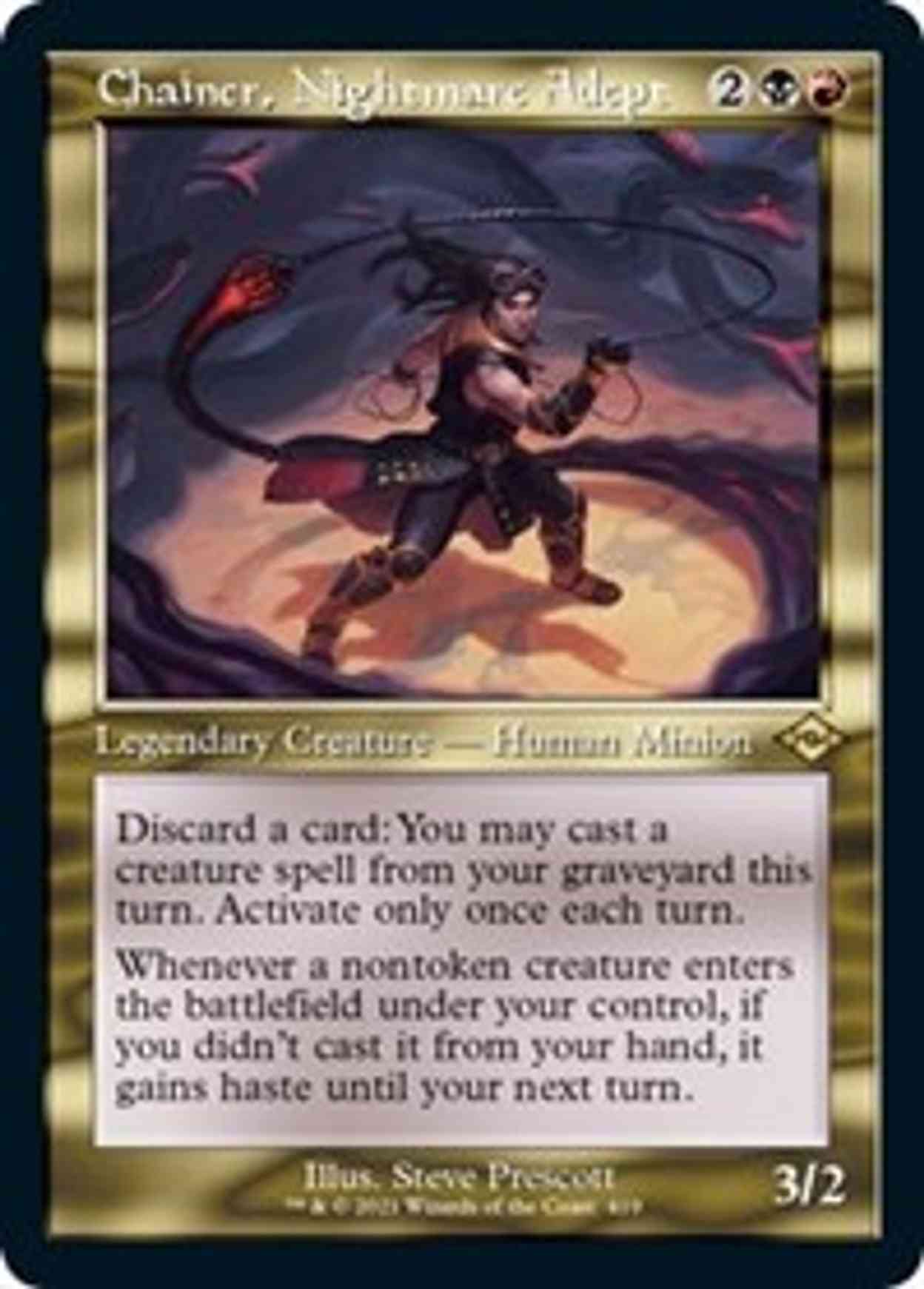 Chainer, Nightmare Adept (Retro Frame) magic card front