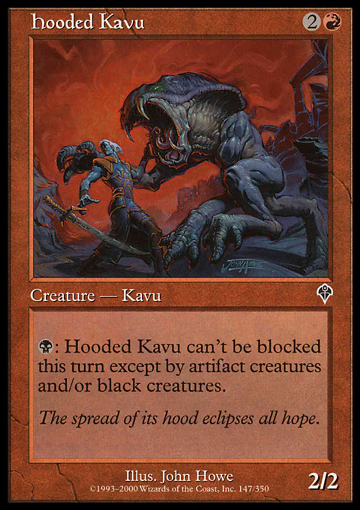 Hooded Kavu magic card front