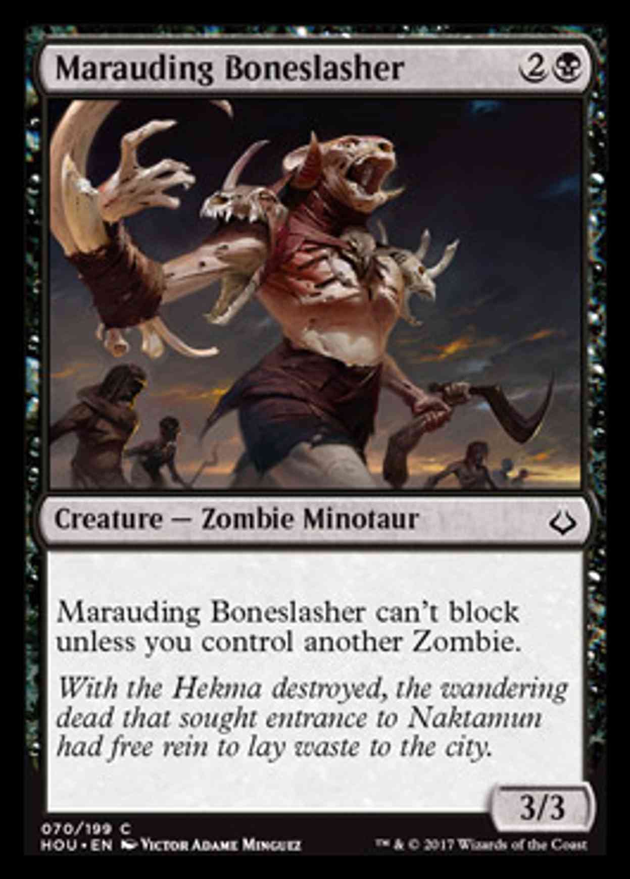 Marauding Boneslasher magic card front