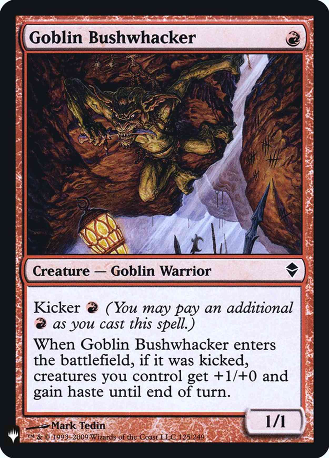 Goblin Bushwhacker magic card front