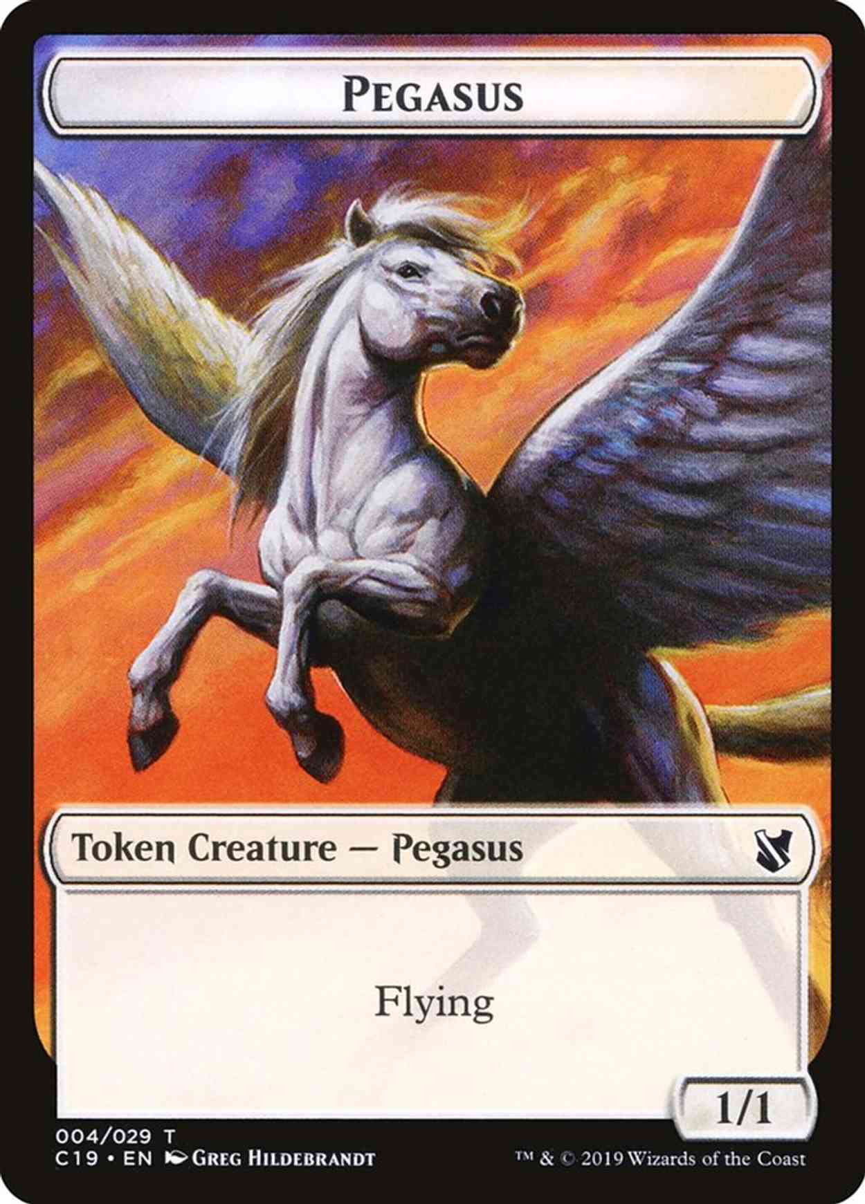 Pegasus // Human Double-sided Token magic card front