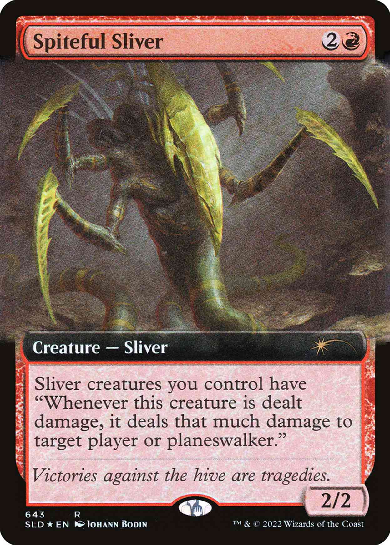 Spiteful Sliver (Extended Art) magic card front