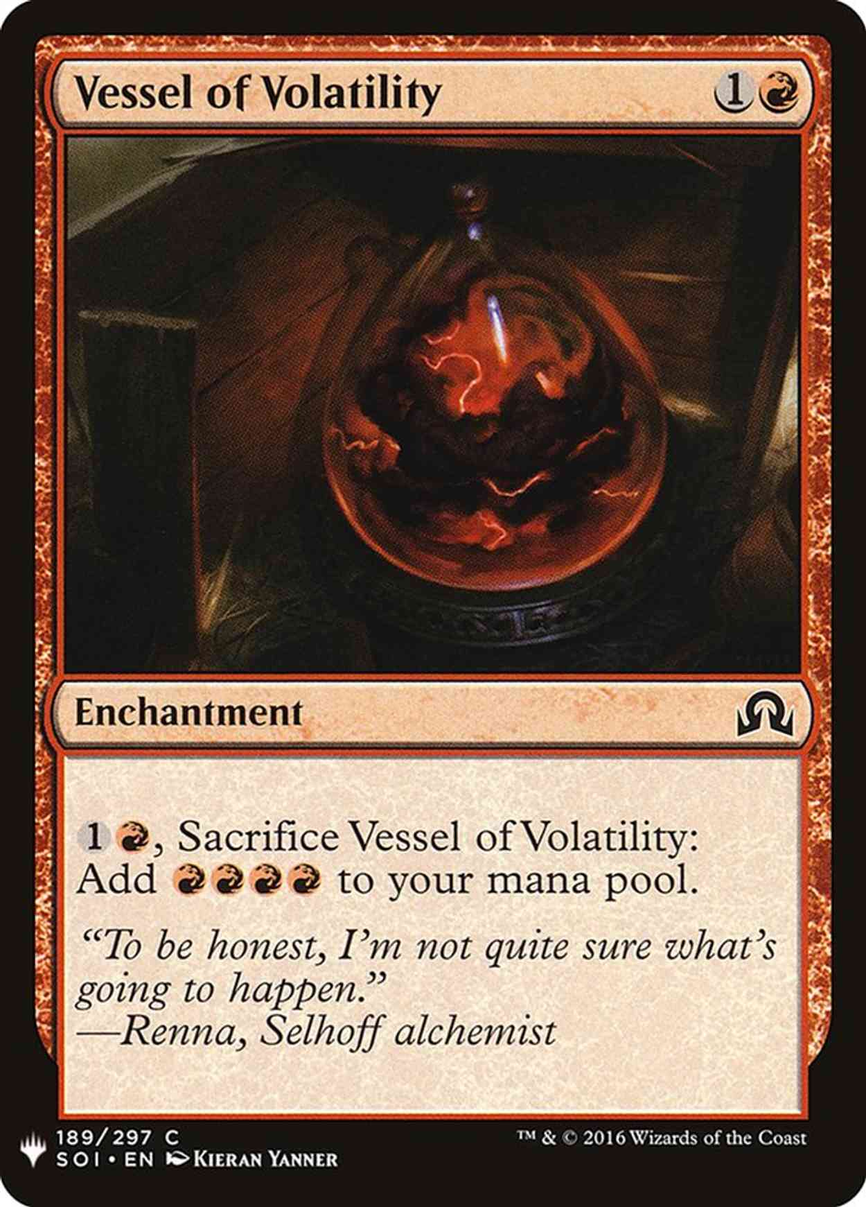 Vessel of Volatility magic card front