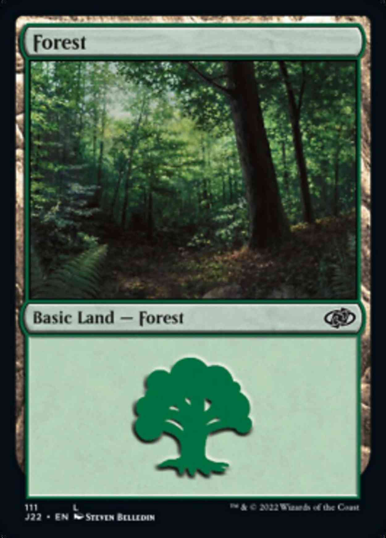 Forest (111) magic card front