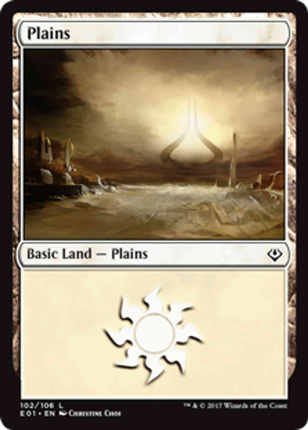 Plains (102) magic card front