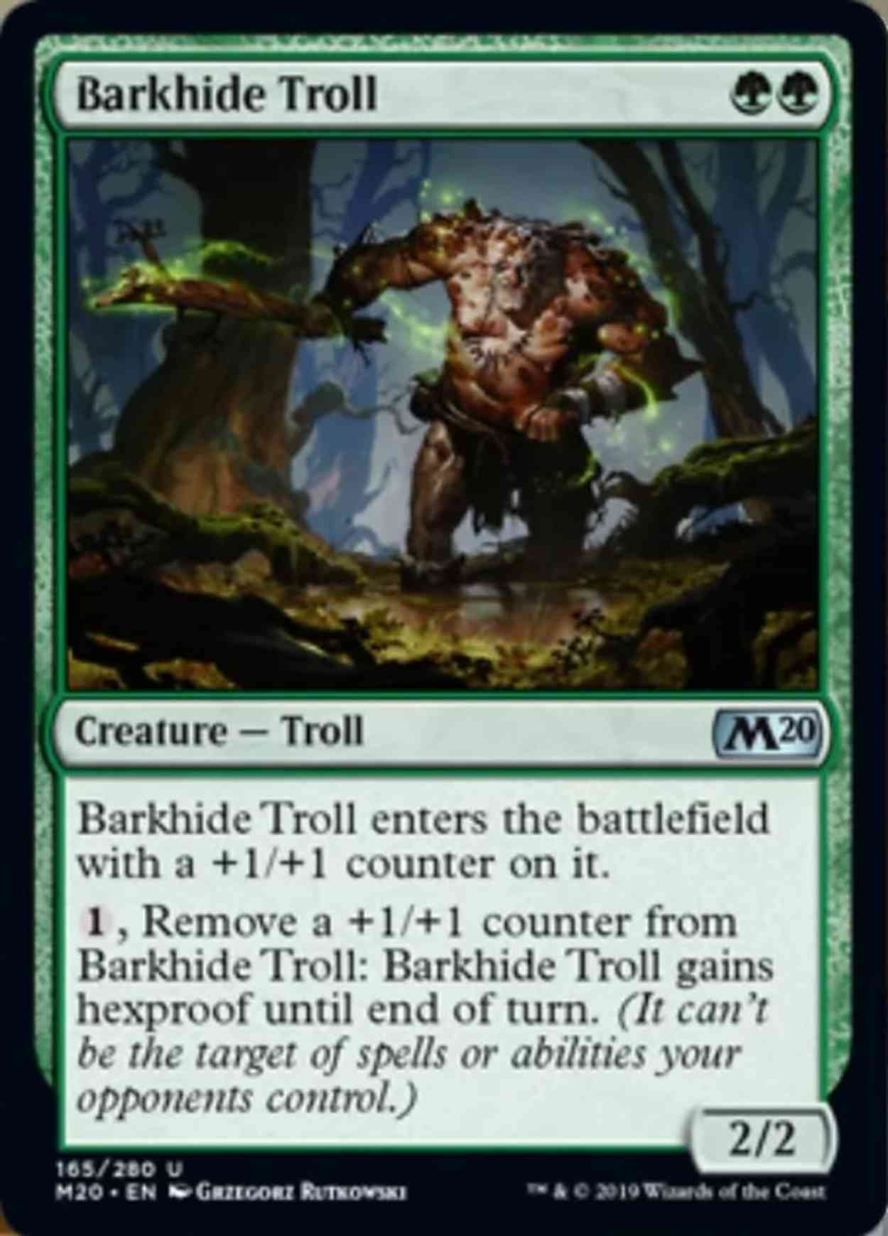 Barkhide Troll magic card front