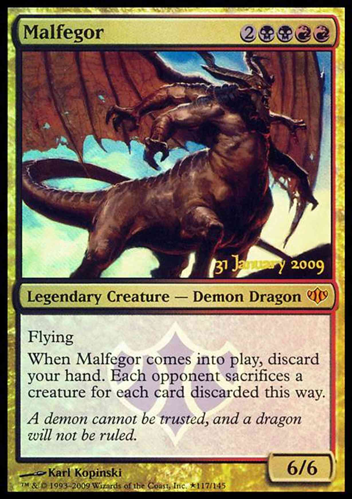 Malfegor Price from mtg Prerelease Cards