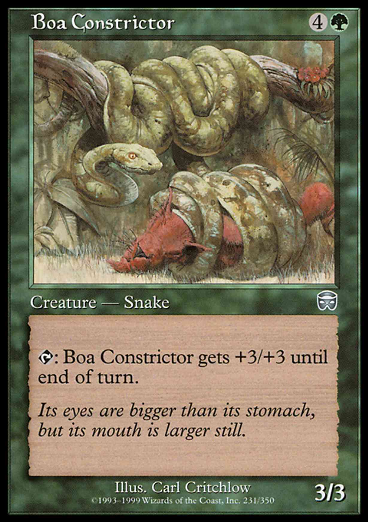 Boa Constrictor magic card front