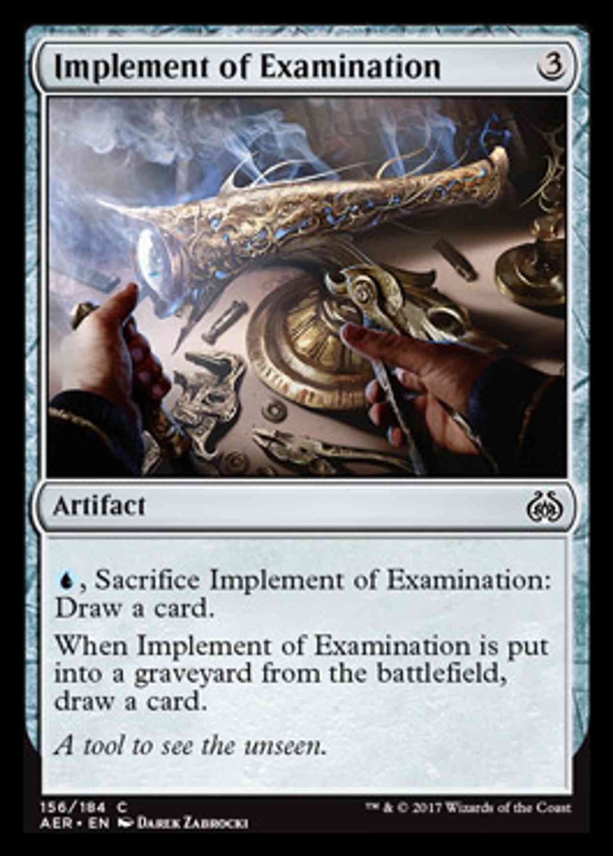 Implement of Examination magic card front