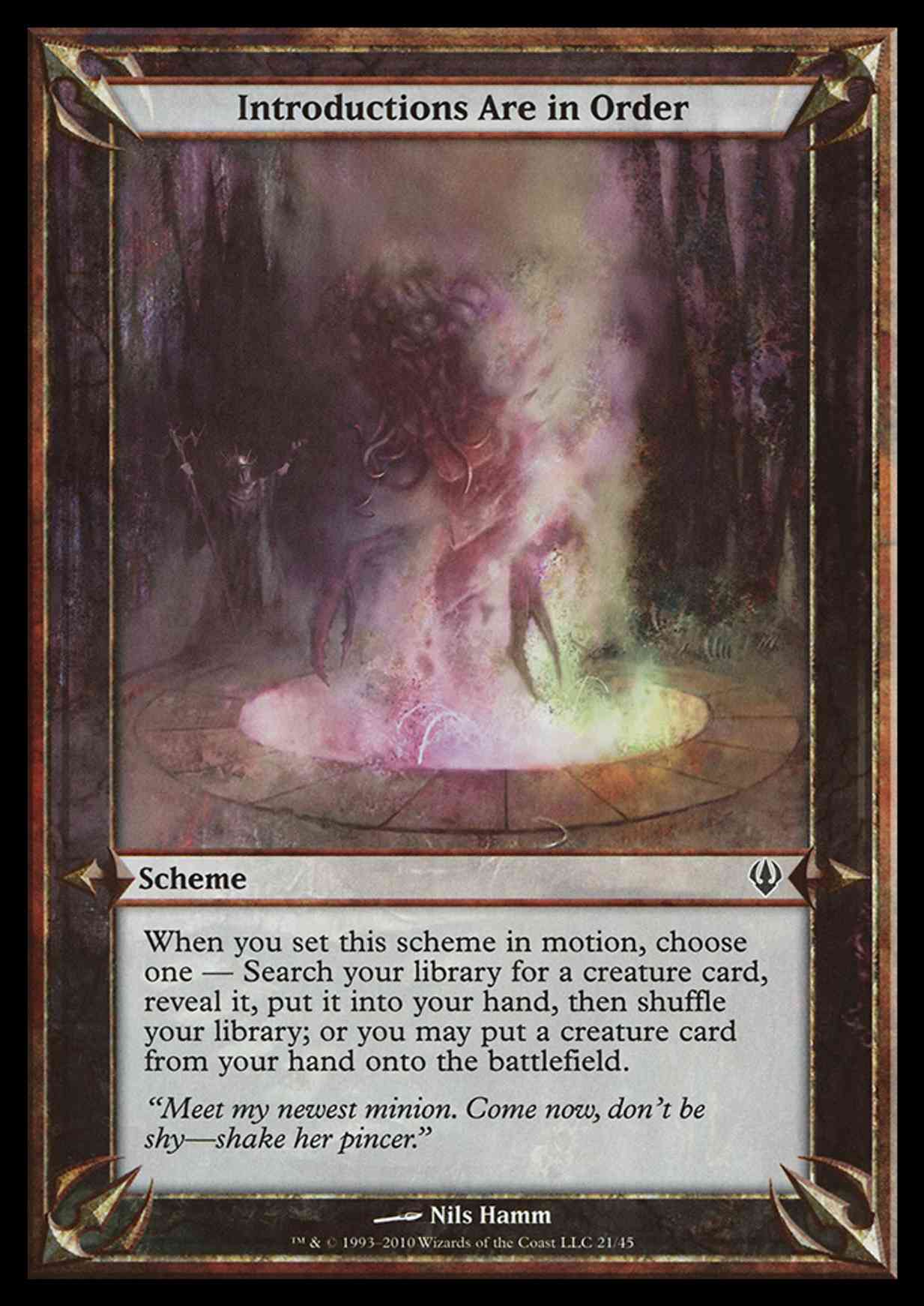 Introductions Are in Order (Archenemy) magic card front