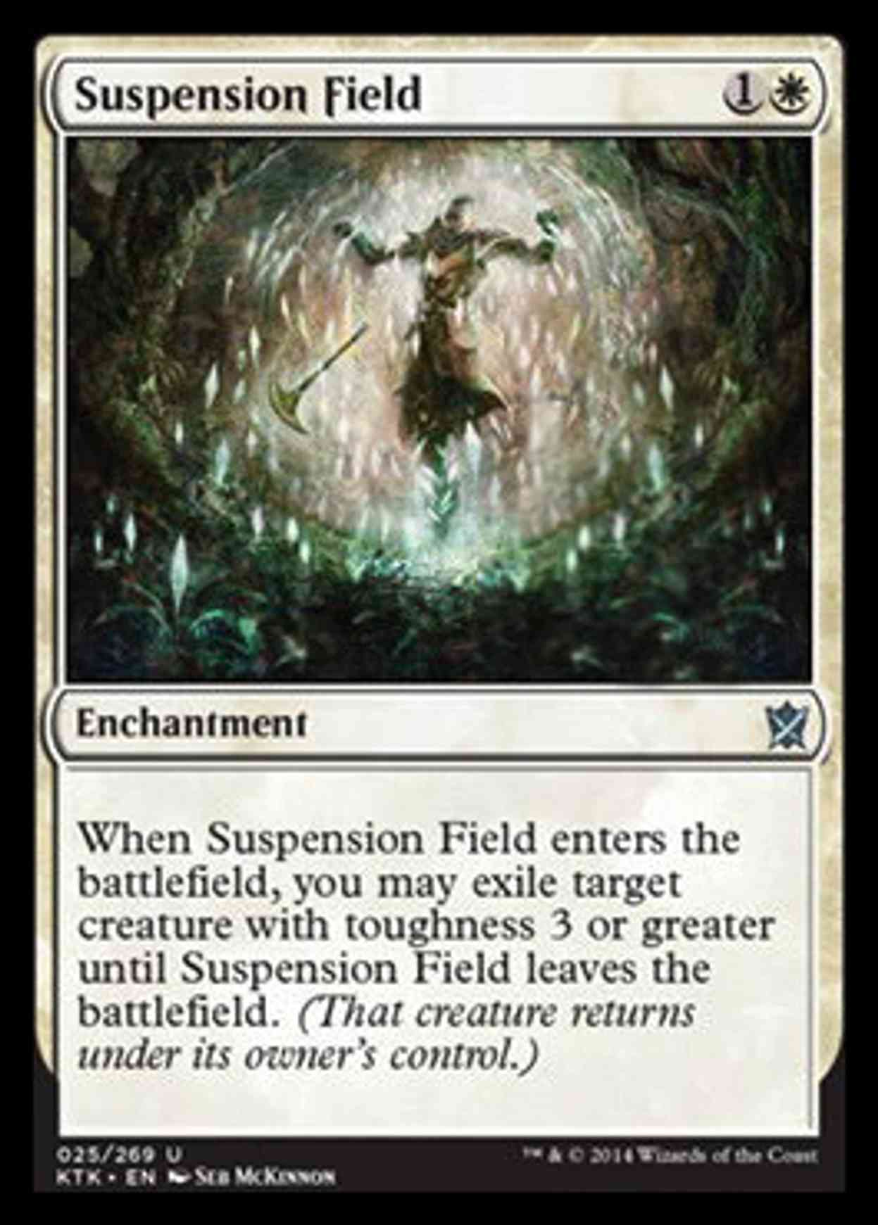 Suspension Field magic card front