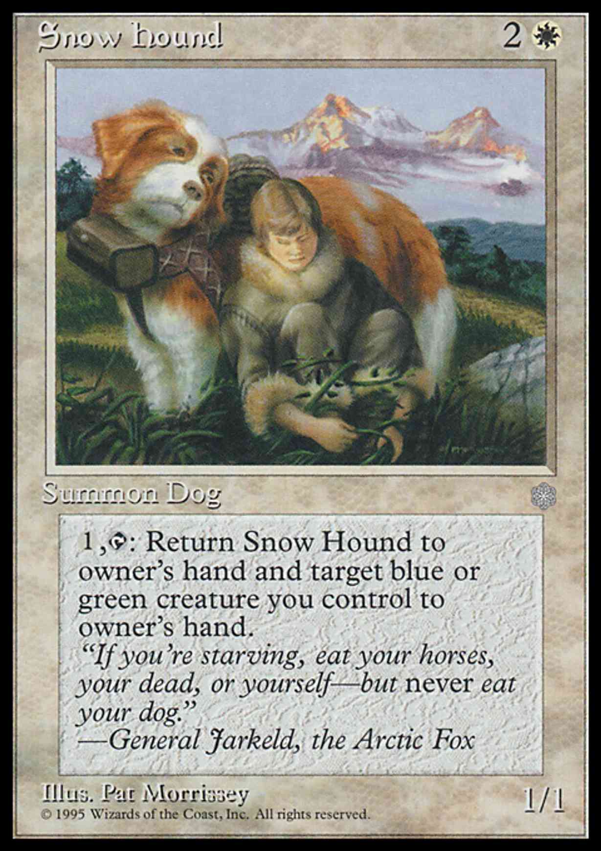 Snow Hound magic card front