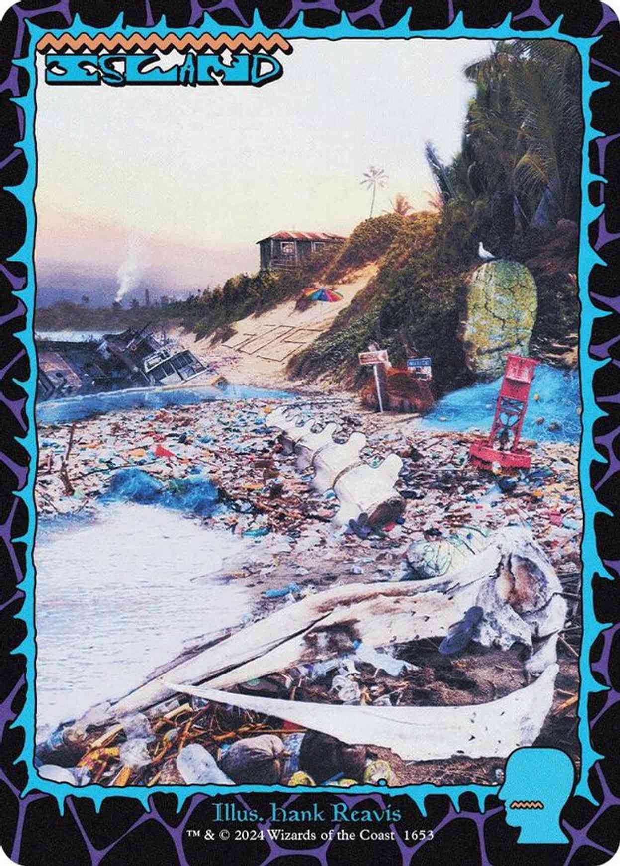 Island (1653) magic card front