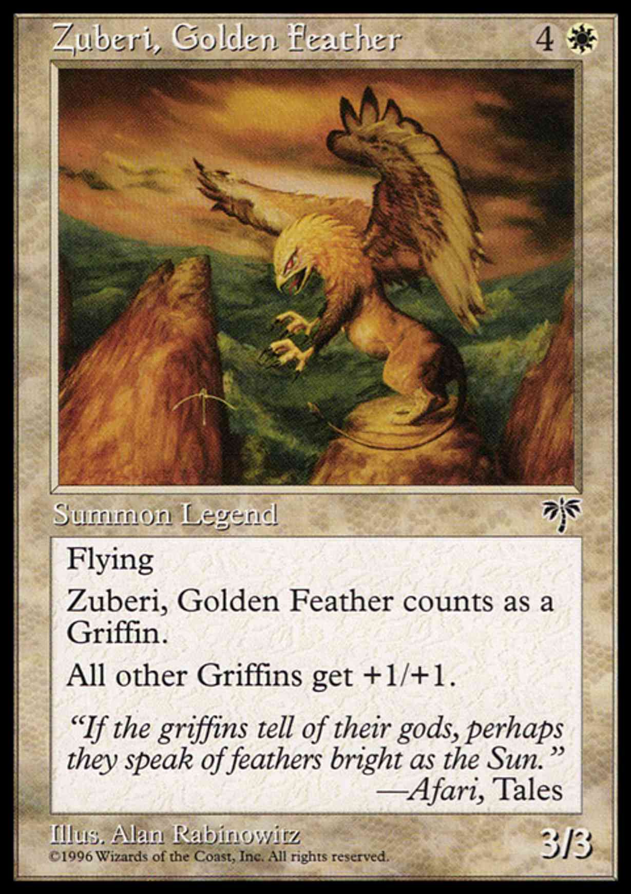 Zuberi, Golden Feather magic card front