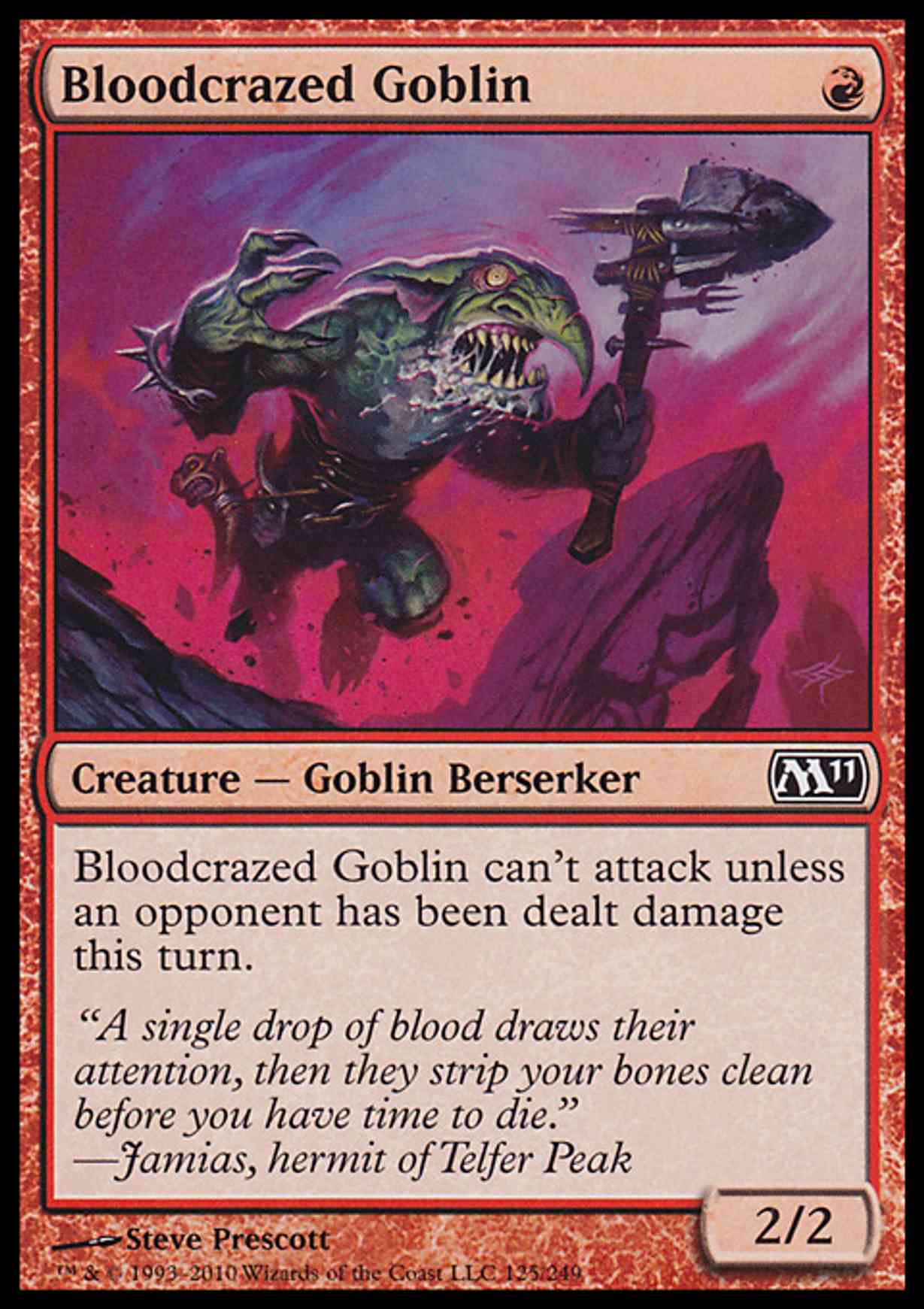 Bloodcrazed Goblin magic card front