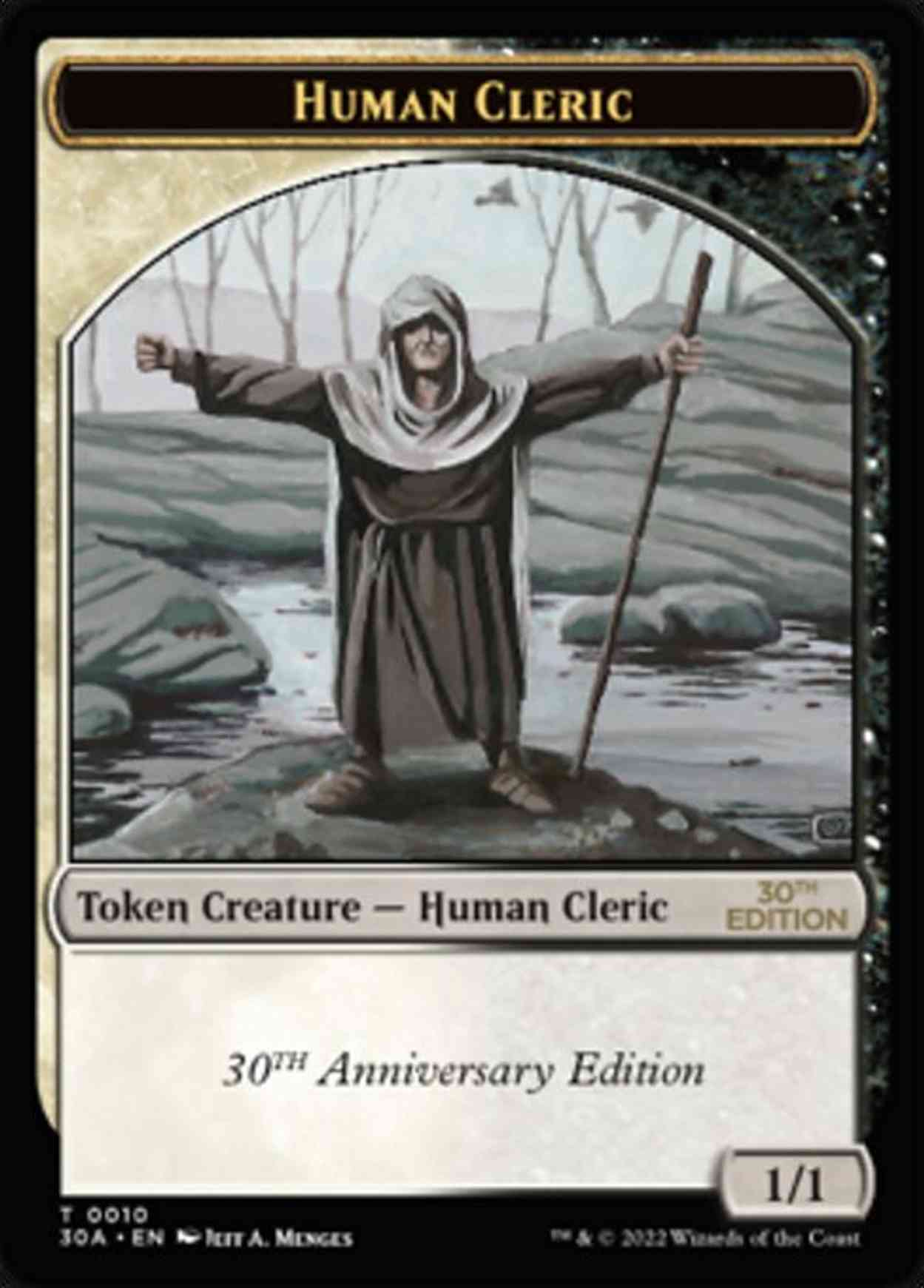 Human Cleric Token magic card front